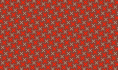 Tekstil kumaşı ve duvar kağıdı dekoratif arka plan dokusu için pürüzsüz bir kırmızı haç deseni tasarımı