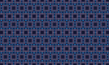 kumaş ve tekstil baskı kullanımı için mavi ve koyu lacivert renklerde kusursuz geometrik desen tasarımı