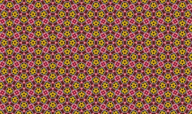 Pembe çiçekli, geometrik şekilli, tekstil ve duvar kağıdı tasarımları için mükemmel, kusursuz bir desen.