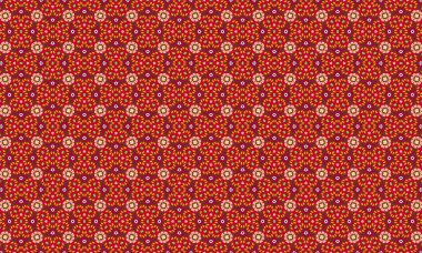 Pembe çiçekli, geometrik şekilli, tekstil ve duvar kağıdı tasarımları için mükemmel, kusursuz bir desen.