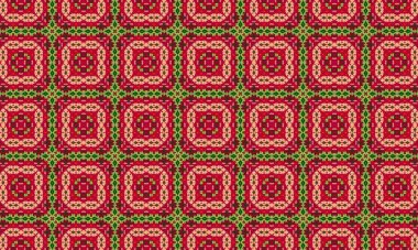 Pembe çiçekli, geometrik şekilli, tekstil ve duvar kağıdı tasarımları için mükemmel, kusursuz bir desen.