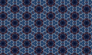 Mavi ve pembe renklerde kusursuz bir çiçek deseni. Tekstil ve duvar kağıdı tasarımı projeleri için mükemmel.