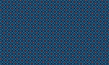 Kusursuz geometrik tekstil tasarımı kumaş dokusu mavi ve kahverengi renkli duvar kağıdı yüzey tasarımı