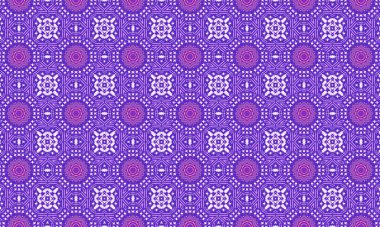 Çiçeksel geometrik tasarımı olan kusursuz bir mor desen. Tekstil, duvar kağıdı ve arka plan kullanımı için mükemmel.