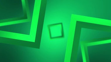 Görüntü düzenleme ve tasarım işi için mükemmel geometrik şekillere sahip kusursuz yeşil döngülü soyut bir arkaplan