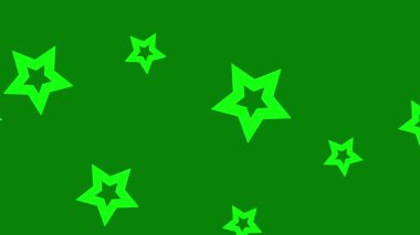 Yeşil Yıldızlar animasyon döngüsü, tatil görselleri ve parti arkaplanları için mükemmel. Kusursuz ve yüksek kalite 1080 peni..