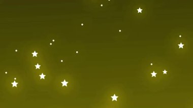 Yıldız animasyonu arka plan video döngüsü Noel tatili ve yeni yıl kutlaması 4K çekimlerinde