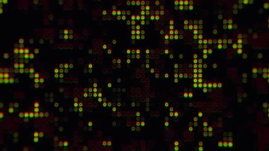 Teknoloji, bilim ve soyut arkaplan ve görseller için parlayan noktaların kusursuz döngü animasyonu