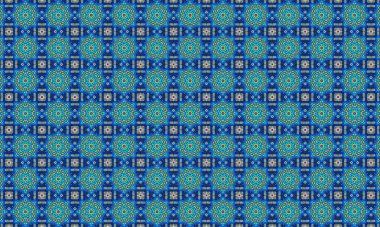 Mavi ve deniz mavisi kaleydoskobu içeren canlı, pürüzsüz bir desen. Tekstil ve yüzey projeleri için mükemmel tasarımlar.