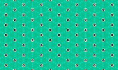 Yeşil ve mavi renkli tekstil ve duvar kağıdı için kusursuz bir çiçek desenli arka plan vektör tasarımı