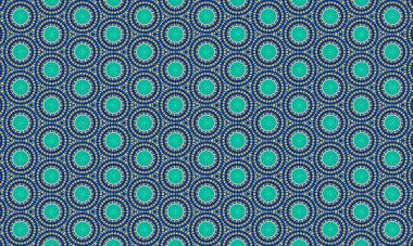 Düz geometrik desenli, gök mavisi daireli ve mavi çizgili, arka plan ve tasarımlar için mükemmel. 100
