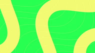 soyut arkaplan animasyonu sarı şekilli ve video düzenleme ve diğer kullanım için yeşil renkli