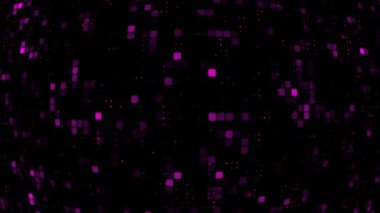 Soyut dijital fütüristik tasarım için mor kareler arka plan animasyon döngüsü. görseller için kullan 100 char