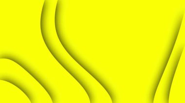 Pürüzsüz kıvrımları ve gölgeleri olan parlak sarı bir soyut. Tasarım, hareket grafikleri ve arkaplanlar için mükemmel