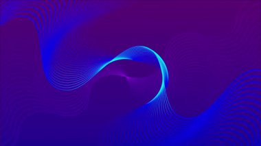 Mavi ve mor dalgalı tekrarlayan soyut bir animasyon. Arkaplan ve sunumlar için mükemmel.