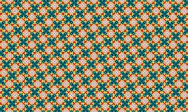 Tekstil ve arkaplan dekorasyonu için kullanılabilecek şekillere sahip kusursuz geometrik desen tasarımı