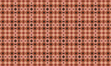 Kahverengi ve bej renklerinde, tekstil tasarımı ve arkaplan uygulamaları için kusursuz bir geometrik desen