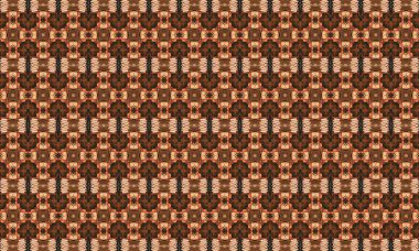 Tekstil, arkaplan, duvar kağıdı veya yaratıcı sanat tasarımı için kahverengi ve bej dikişsiz soyut desen 100 karakter