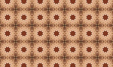 Kahverengi ve bej tonlarında kusursuz bir çiçek deseni, arka plan, tekstil ve yüzey tasarımları için mükemmel.