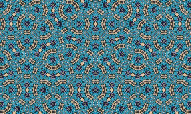 Mavi, bej ve mor renkli renkli renkli renkli renkli renkli renkli ve renkli, karışık çiçek motifli geleneksel İran sanat ve mimarisini anımsatıyor..