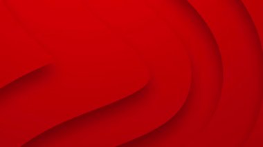 Kıvrımlı kıvrımlar ve gölgeler içeren dinamik kırmızı soyut bir zemin derinlik ve görsel ilgi hissi yaratıyor..