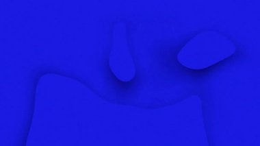 Pürüzsüz kıvrımlı şekiller ve ince gölgeler içeren parlak mavi soyut bir arkaplan, görsel olarak çekici ve modern bir tasarım unsuru yaratıyor..