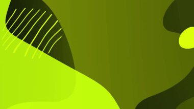 Dinamik yeşil soyut bir sanat eseri geometrik şekiller ve çizgiler içeriyor, modern ve enerjik bir görsel etki yaratıyor..