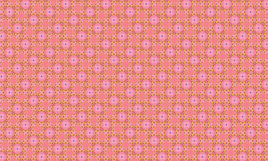 Canlı pembe ve sarı renkler içeren karmaşık çiçek desenleri, tasarımlarınıza zerafet ve incelik katmak için mükemmel, modadan ev dekorasyonuna