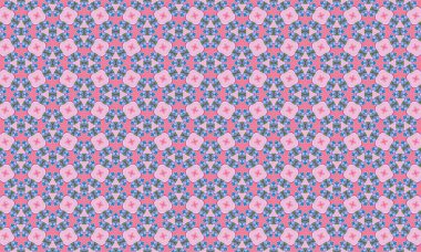 Yumuşak pembe arka planda pembe ve mavi çiçekleri barındıran narin çiçek deseni tasarımlara zarafet ve cazibe katmak için mükemmel..