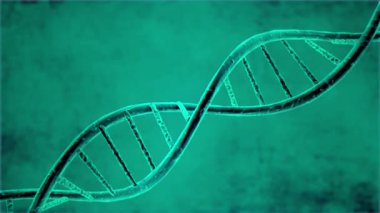 Bilim ve tıbbi projeler için canlı deniz mavisi DNA 'sı çift sarmallı yapı