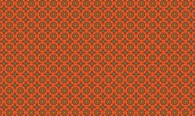 Sarı ve kahverengi detaylarla karışık turuncu desenli, tasarımlar, tekstil ve dekora canlı bir dokunuş eklemek için mükemmel.