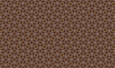 Kahverengi geometrik desenli üçgenler ve altıgenler modern bir soyut tasarım yaratır.