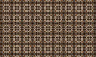 Karmaşık kahverengi ve bej geometrik desenli arkaplan ve pürüzsüz tasarım