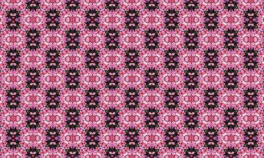 Büyüleyici kaleydoskop deseni canlı pembe ve mor renkler, dinamik geometrik şekiller ve karmaşık detaylar, zarif ve sofistike tasarımlar yapmak için mükemmel..