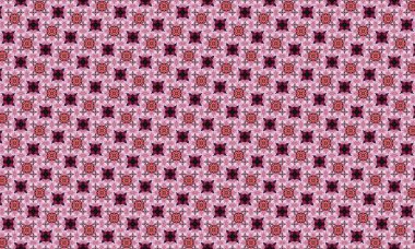 Canlı pembe ve kırmızı renkler içeren karmaşık geometrik desen, modern tarz ve görsel ilgi için mükemmel bir tasarım projesi.