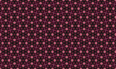 Koyu bir arka planda parlak pembe ve mor renkte sersemletici çiçek deseni, her tasarım projesine zerafet ve entelektüellik katmak için mükemmel.