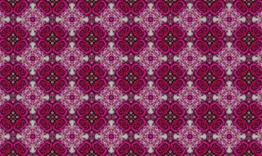 Güller ve küçük çiçeklerle süslü sevimli pembe desenler dekoratif tasarımlar, tekstil ve duvar kağıtları için mükemmel, romantizm ve zarafeti çağrıştırıyor.