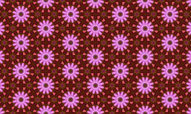 Zengin kahverengi bir zemin üzerinde canlı pembe çiçekler barındıran karmaşık çiçek deseni tasarım ve sanat projeleri için mükemmel.