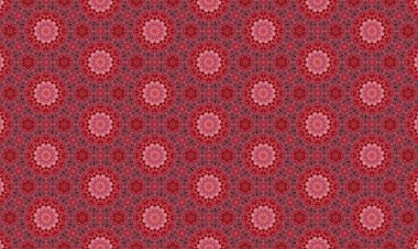 Çarpıcı kırmızı ve pembe geometrik desenler. Karmaşık çiçekli mandalalar. Tasarımlara zarafet ve incelik katmak için mükemmel..
