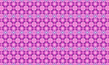 Pembe ve mavinin tonlarında tekrarlayan geometrik şekiller içeren karmaşık mor desenler dekoratif tasarımlar ve sanatsal ifadeler için mükemmel.