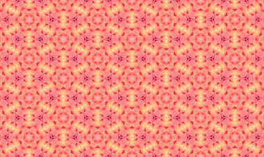 Yaratıcı projeler için çarpıcı pembe ve sarı kaleydoskop desenli arka plan