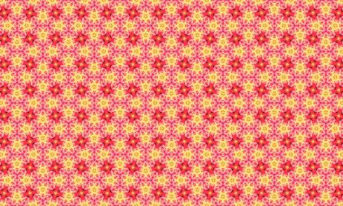 Tekrarlayan bir dizaynda pembe ve sarı çiçeklerden oluşan canlı bir çiçek deseni. Her projeye zarafet ve incelik katmak için mükemmel..