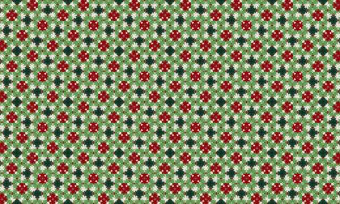 Yeşil arka planda kırmızı, yeşil ve beyaz çiçeklerin yer aldığı bu canlı çiçek desenine renk ve şenlik neşesi ekleyin. Tatil süslemeleri, hediye paketi ve yaratıcı projeler için mükemmel.