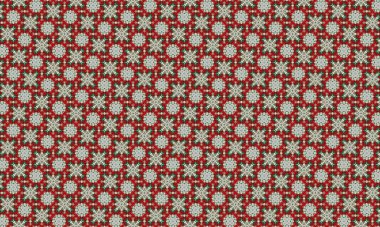 Bayram tasarımları ve dekorasyonları için şenlikli kırmızı ve beyaz kar tanesi deseni