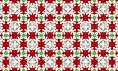 Beyaz zemin üzerinde kırmızı ve yeşil motifler içeren canlı ve dinamik bir tasarım, herhangi bir projeye veya tasarıma renk ve enerji katmak için mükemmel.