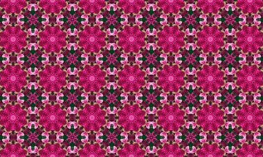 Altın aksanlı karışık pembe çiçek deseni, tasarımlara zarafet ve lüks katmak için mükemmel, canlı ve modern estetik