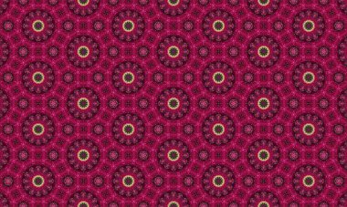 Yeşil aksanlı karmaşık pembe mandala deseni dekoratif tasarımlar, tekstil veya sanatsal projeler için mükemmel. Lüks ve zarafet hissi uyandırıyor.