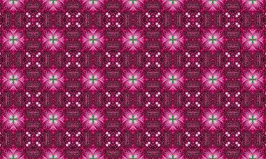 Yeşil ve beyaz aksanlı karışık pembe çiçek deseni dekoratif tasarımlar, moda ve iç mekan tarzı ilham için mükemmel.