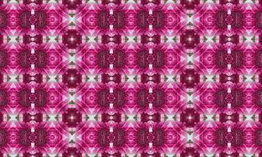 Zarif tasarım ve şekillerle karışık pembe çiçek deseni