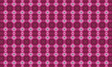 Süslü detaylarla karışık pembe ve mor geometrik desen